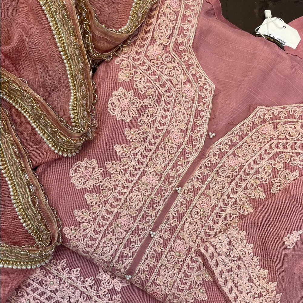 2 piece aghanoor kurta set ,Pakistani dress Indian kurti with dupatta and lining